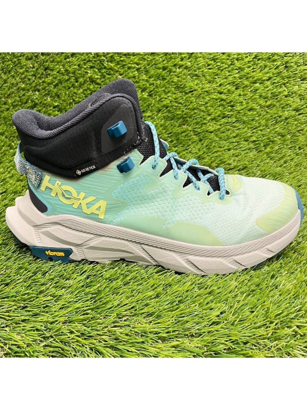 Hoka One One Trail Code GTX Womens Size 8.5 Blue Black Athletic Hiking Boots